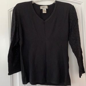 NWOT KIKIT Black XL Knit 3/4 Sleeves Sweater